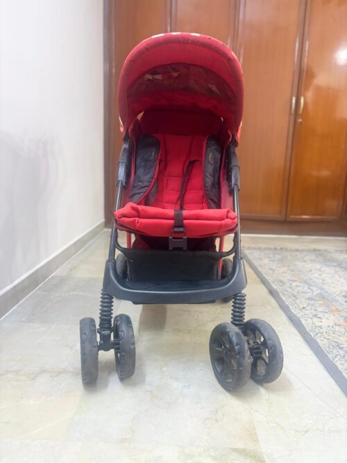 Junior Foldable Baby Stroller with Premium Wheels – Red