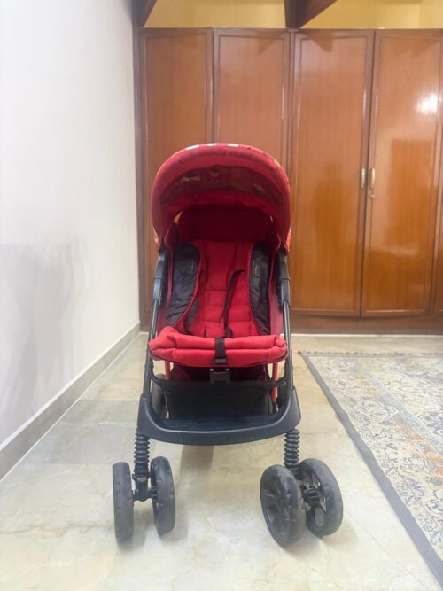 Junior Foldable Baby Stroller with Premium Wheels – Red