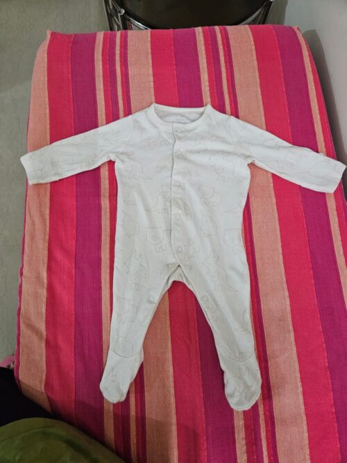 Mothercare Unisex Cotton Romper - Soft Animal Print (0-3M)
