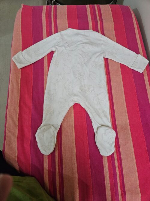 Mothercare Unisex Cotton Romper - Soft Animal Print (0-3M)